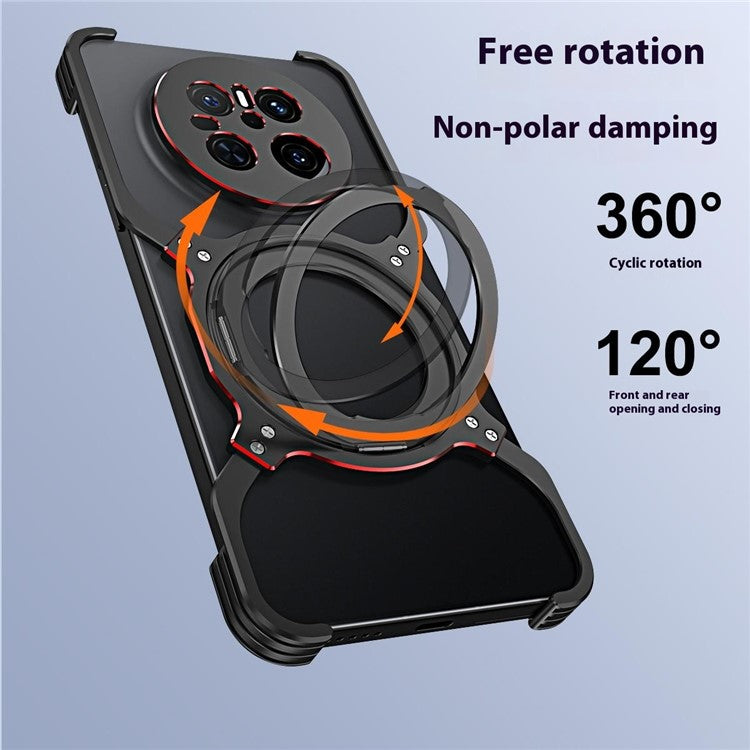 For Huawei Mate 70 Kickstand Case Metal Bumper Magnetic Phone Cove - TechGearPal