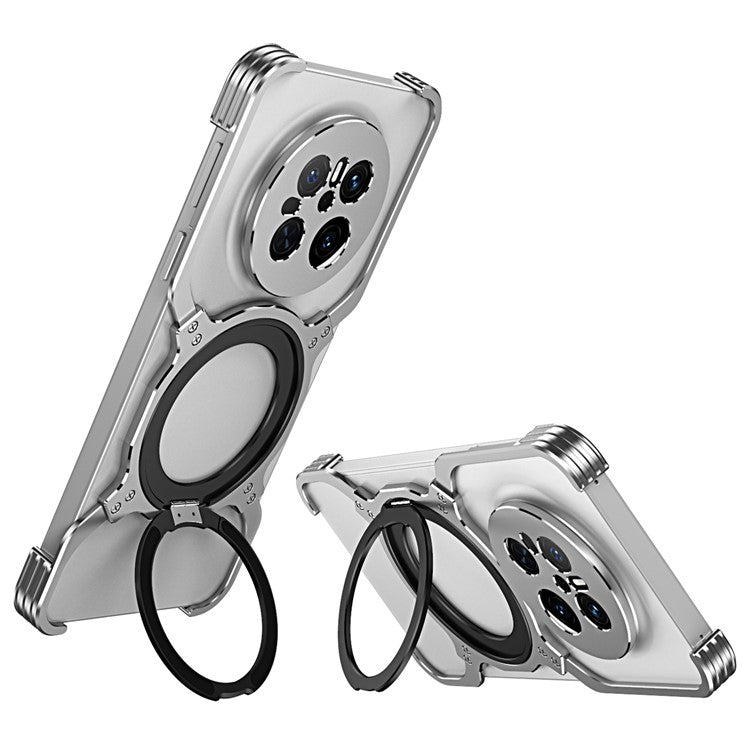 For Huawei Mate 70 Kickstand Case Metal Bumper Magnetic Phone Cove - TechGearPal