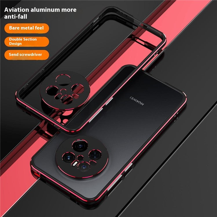 For Huawei Mate 70 Bumper Case Metal Frame Phone Cover with Camera Lens Guar - TechGearPal