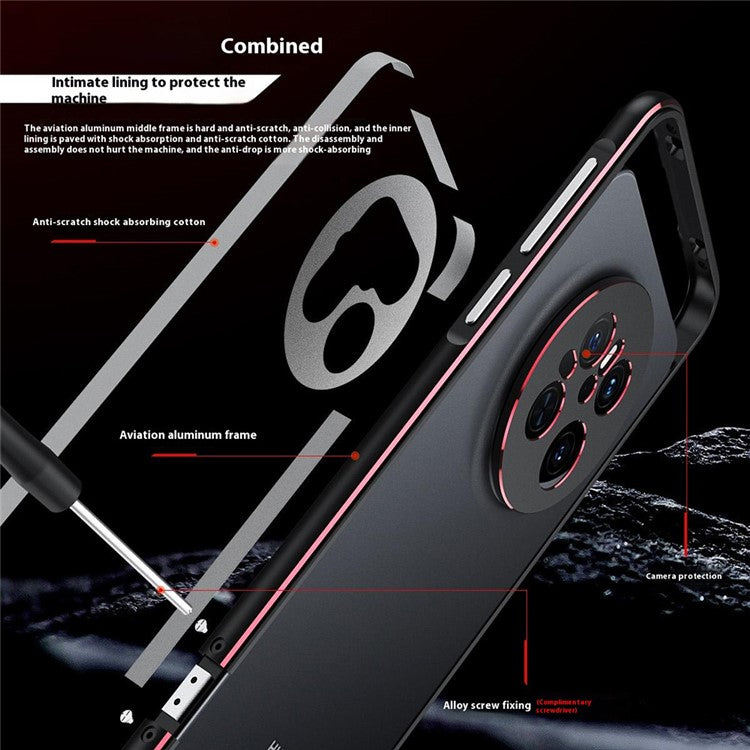 For Huawei Mate 70 Bumper Case Metal Frame Phone Cover with Camera Lens Guar - TechGearPal