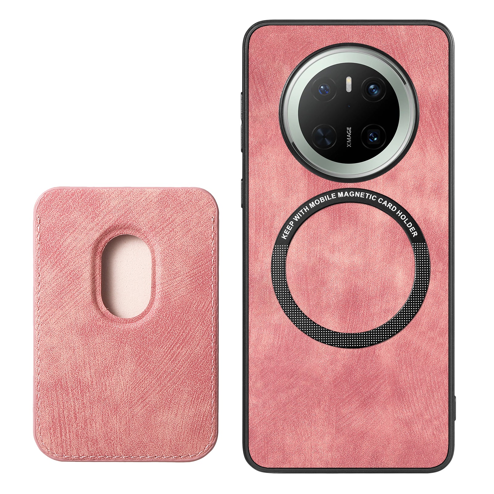 For Huawei Mate 70 Case Compatible with MagSafe Leather Back Cover with Detachable Card Holde - TechGearPal