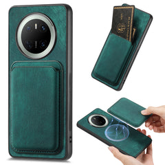 For Huawei Mate 70 Case Compatible with MagSafe Leather Back Cover with Detachable Card Holde - TechGearPal