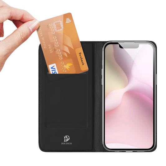 DUX DUCIS Skin Pro Series For iPhone 16e Case Leather Stand Cover Card Holder - TechGearPal