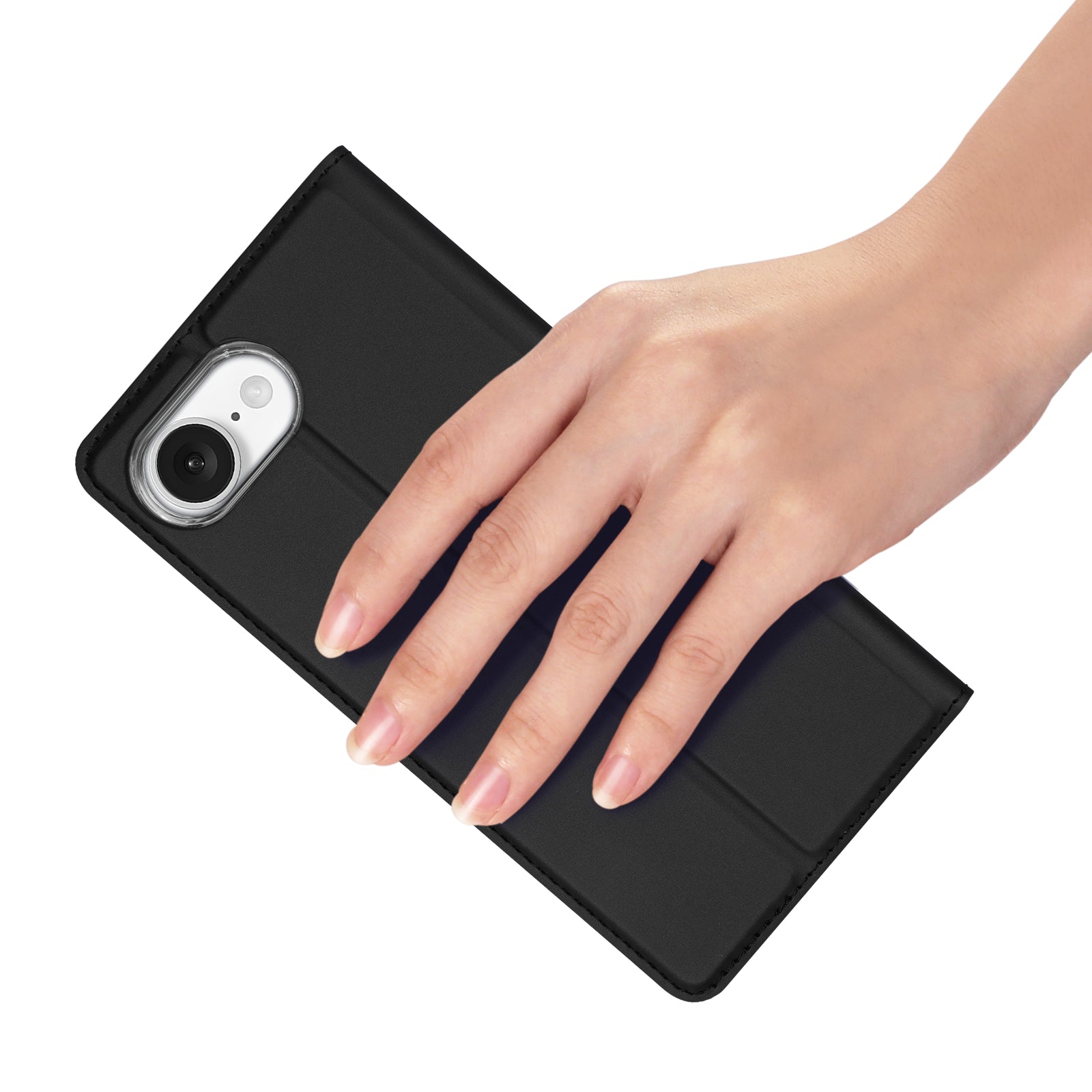 DUX DUCIS Skin Pro Series For iPhone 16e Case Leather Stand Cover Card Holder - TechGearPal