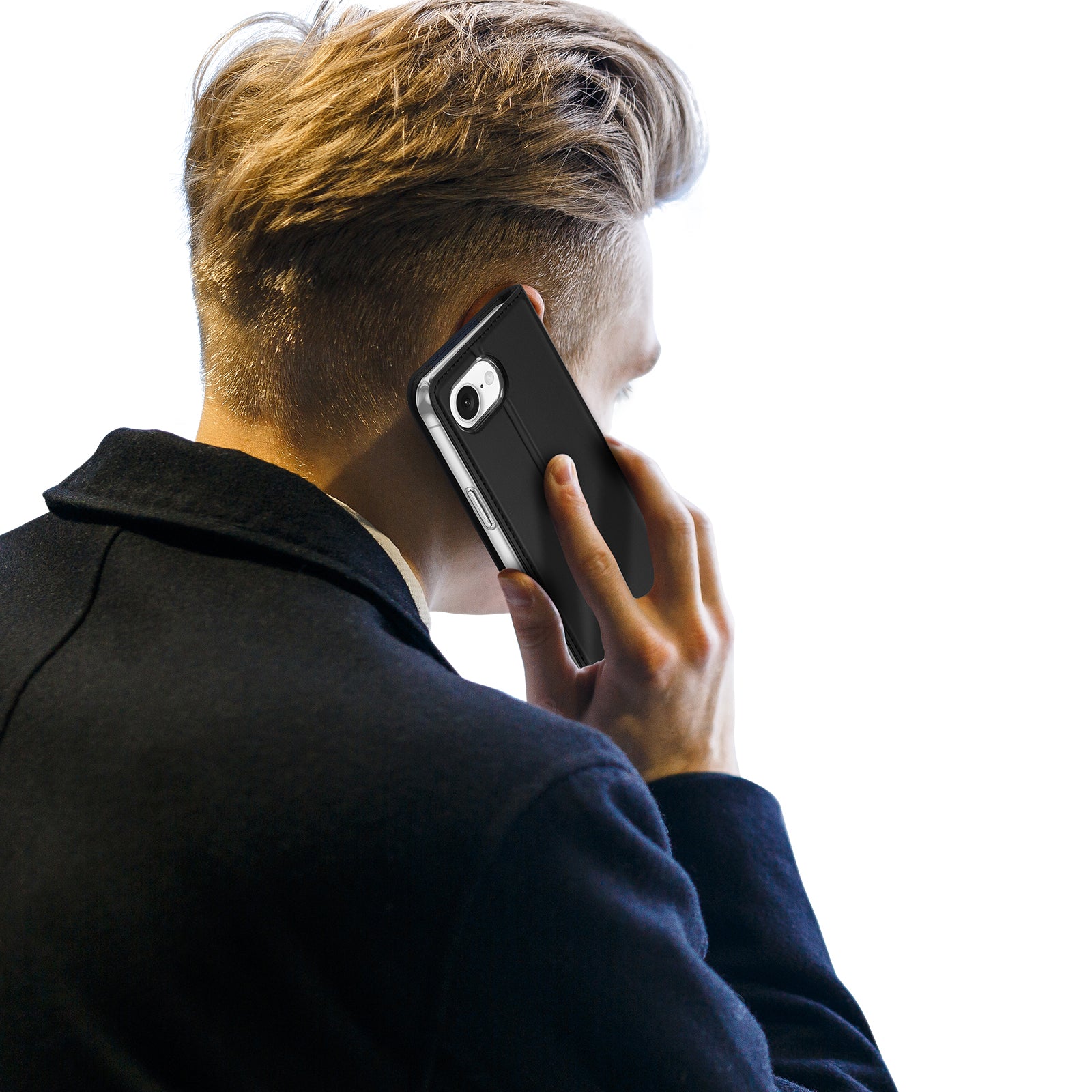 DUX DUCIS Skin Pro Series For iPhone 16e Case Leather Stand Cover Card Holder - TechGearPal