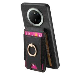 For Huawei Mate 70 Case Compatible with MagSafe Leather Back Cover with Detachable Card Holder Kickstan - TechGearPal