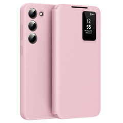 For Samsung Galaxy S23 Leather Phone Case with View Window Card Slot