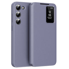 For Samsung Galaxy S23 Leather Phone Case with View Window Card Slot