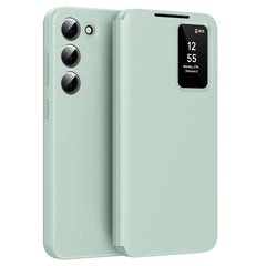 For Samsung Galaxy S23 Leather Phone Case with View Window Card Slot