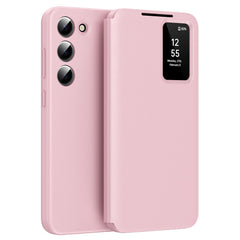 For Samsung Galaxy S22 5G Case Leather Phone Cover with View Window Card Slot