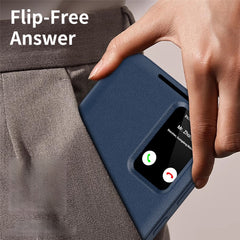 For Samsung Galaxy S22 Ultra 5G Case Leather Phone Cover with View Window Card Slot