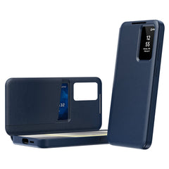 For Samsung Galaxy S25 Ultra Case Leather Phone Cover with View Window Card Slot