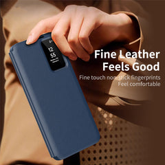 For Samsung Galaxy S25 Ultra Case Leather Phone Cover with View Window Card Slot