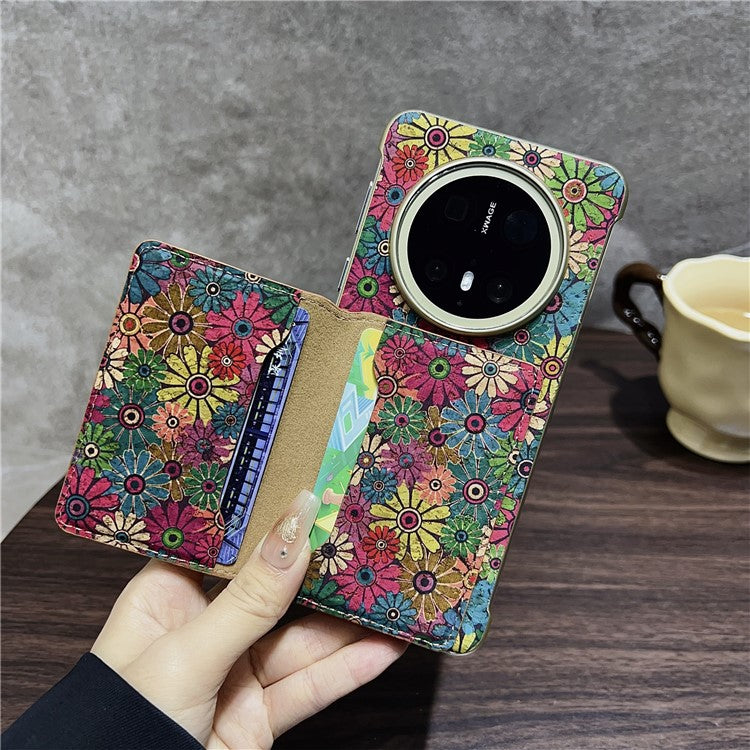 For Huawei Mate 70 Pro  /  70 Pro+ Case Compatible with MagSafe Pattern Print PU + PC Phone Cover with Card Holde - TechGearPal