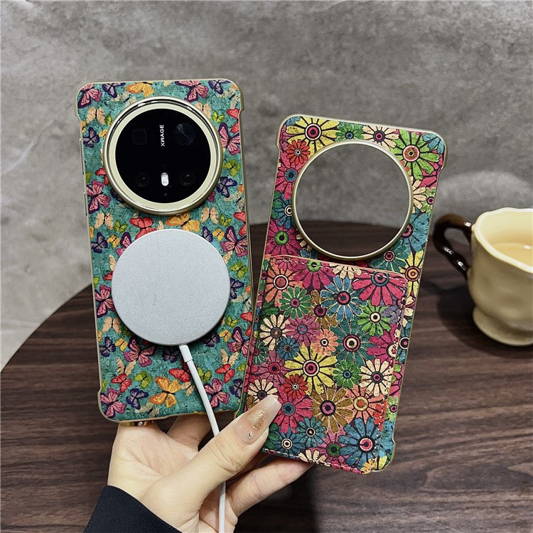 For Huawei Mate 70 Pro  /  70 Pro+ Case Compatible with MagSafe Pattern Print PU + PC Phone Cover with Card Holde - TechGearPal