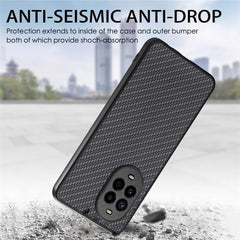 For Huawei nova 13 Pro 5G Case Carbon Fiber Texture PU+PC+TPU Phone Back Cover
