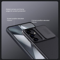 NILLKIN Camshield Pro für Samsung Galaxy S25 Hülle Kompatibel mit MagSafe TPU + PC Telefonabdeckung mit Slider-Kamera 