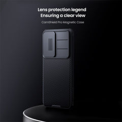 NILLKIN Camshield Pro für Samsung Galaxy S25 Hülle Kompatibel mit MagSafe TPU + PC Telefonabdeckung mit Slider-Kamera 