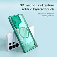 NILLKIN Iceblade Prop For Samsung Galaxy S25 Ultra Case Compatible with MagSafe Lens Cover Kickstand PC + TPU Phone Cover