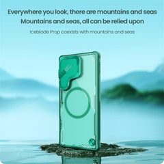 NILLKIN Iceblade Prop For Samsung Galaxy S25 Ultra Case Compatible with MagSafe Lens Cover Kickstand PC + TPU Phone Cover
