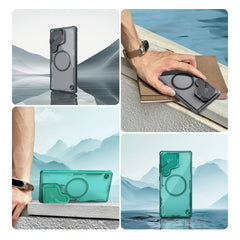 NILLKIN Iceblade Prop For Samsung Galaxy S25 Ultra Case Compatible with MagSafe Lens Cover Kickstand PC + TPU Phone Cover