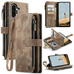 For Samsung Galaxy A56 5G Phone Cases with Strap CASEME C30 Zipper Multiple Card Holder PU Leather Cover