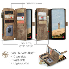 For Samsung Galaxy A56 5G Phone Cases with Strap CASEME C30 Zipper Multiple Card Holder PU Leather Cover