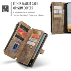 For Samsung Galaxy A56 5G Phone Cases with Strap CASEME C30 Zipper Multiple Card Holder PU Leather Cover