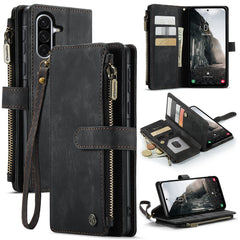 For Samsung Galaxy A56 5G Phone Cases with Strap CASEME C30 Zipper Multiple Card Holder PU Leather Cover