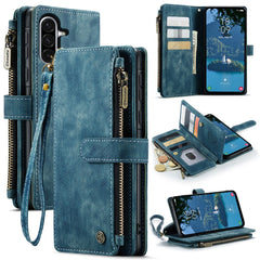 For Samsung Galaxy A56 5G Phone Cases with Strap CASEME C30 Zipper Multiple Card Holder PU Leather Cover