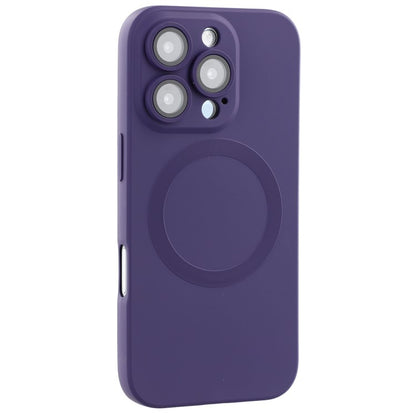 For iPhone 16 Pro Max Case Compatible with MagSafe Liquid Silicone Phone Cover with Tempered Glass Lens Protecto