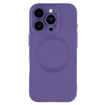 For iPhone 16 Pro Max Case Compatible with MagSafe Liquid Silicone Phone Cover with Tempered Glass Lens Protecto