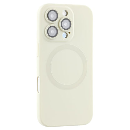 For iPhone 16 Pro Max Case Compatible with MagSafe Liquid Silicone Phone Cover with Tempered Glass Lens Protecto