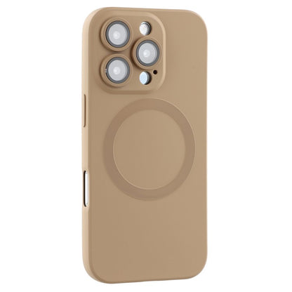 For iPhone 16 Pro Max Case Compatible with MagSafe Liquid Silicone Phone Cover with Tempered Glass Lens Protecto