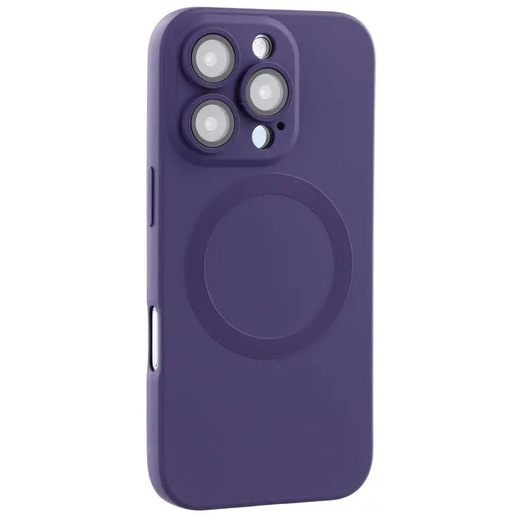 For iPhone 16 Pro Case Compatible with MagSafe Liquid Silicone Phone Cover with Tempered Glass Lens Protecto - TechGearPal