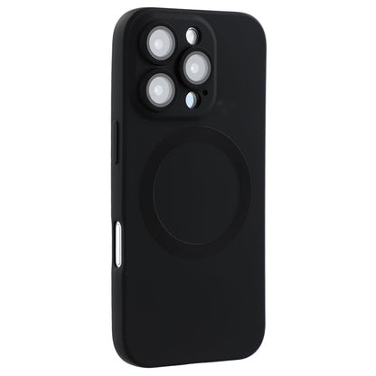 For iPhone 16 Pro Case Compatible with MagSafe Liquid Silicone Phone Cover with Tempered Glass Lens Protecto