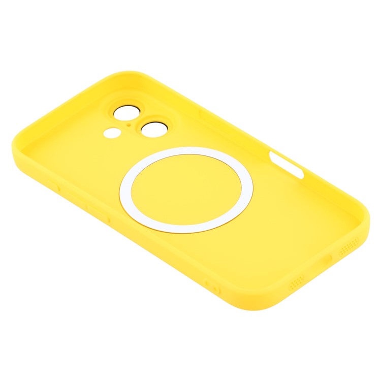 For iPhone 16 Plus Case Compatible with MagSafe Liquid Silicone Phone Cover with Tempered Glass Lens Protecto