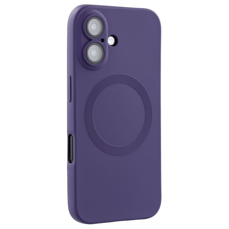 For iPhone 16 Plus Case Compatible with MagSafe Liquid Silicone Phone Cover with Tempered Glass Lens Protecto