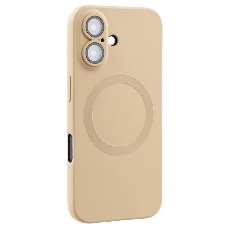 For iPhone 16 Plus Case Compatible with MagSafe Liquid Silicone Phone Cover with Tempered Glass Lens Protecto