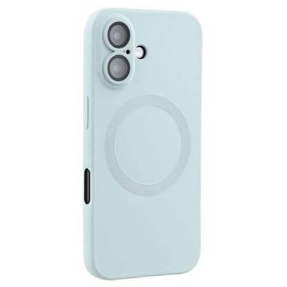 For iPhone 16 Plus Case Compatible with MagSafe Liquid Silicone Phone Cover with Tempered Glass Lens Protecto