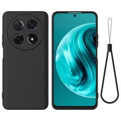 For Huawei nova 13i 4G Liquid Silicone Case Phone Back Cover with Hand Strap