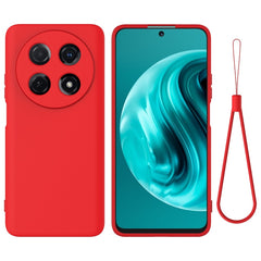For Huawei nova 13i 4G Liquid Silicone Case Phone Back Cover with Hand Strap