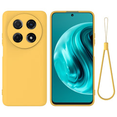 For Huawei nova 13i 4G Liquid Silicone Case Phone Back Cover with Hand Strap
