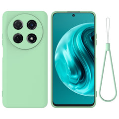 For Huawei nova 13i 4G Liquid Silicone Case Phone Back Cover with Hand Strap