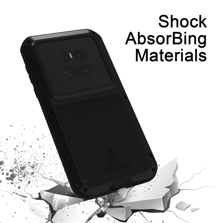 LOVE MEI For Huawei Mate 70 Case Tempered Glass Screen Protector Metal + Silicone Phone Cove - TechGearPal