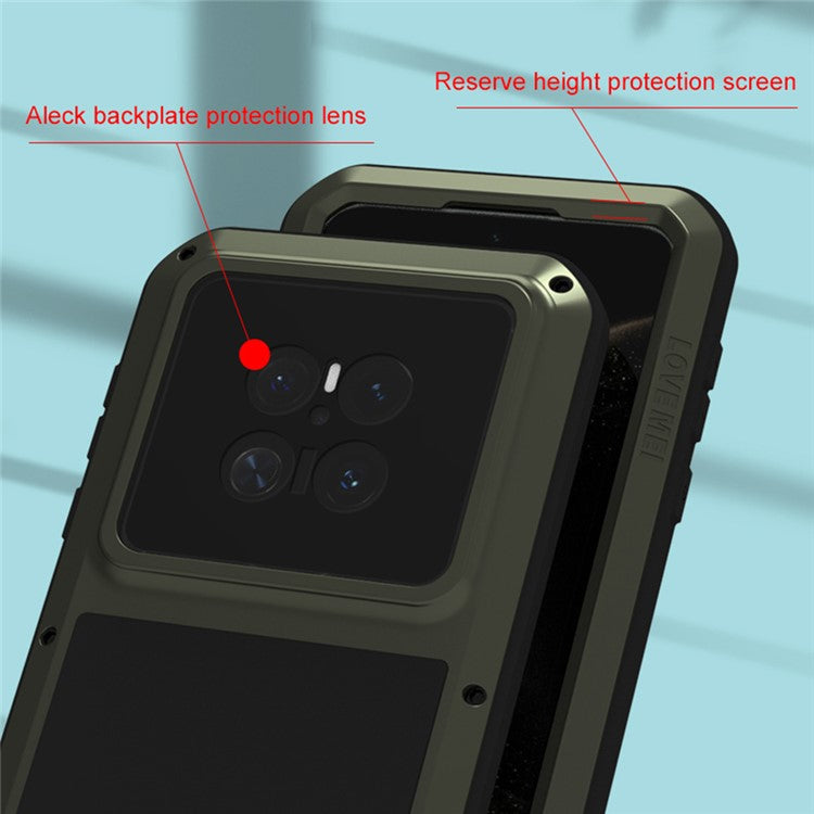 LOVE MEI For Huawei Mate 70 Case Tempered Glass Screen Protector Metal + Silicone Phone Cove - TechGearPal