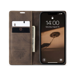 For iPhone 16e Wallet Case CASEME 013 Series PU Leather Phone Cover Stand - TechGearPal
