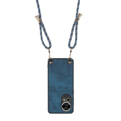 For Huawei nova 13 5G Retro Leather Phone Back Cover with Adjustable Strap