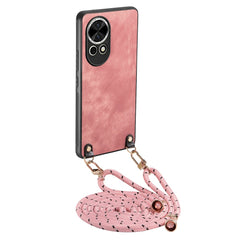 For Huawei nova 13 5G Retro Leather Phone Back Cover with Adjustable Strap
