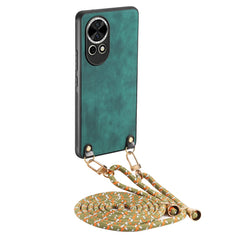 For Huawei nova 13 5G Retro Leather Phone Back Cover with Adjustable Strap